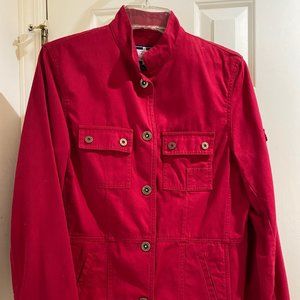Lauren New Red Denim Jacket Size M